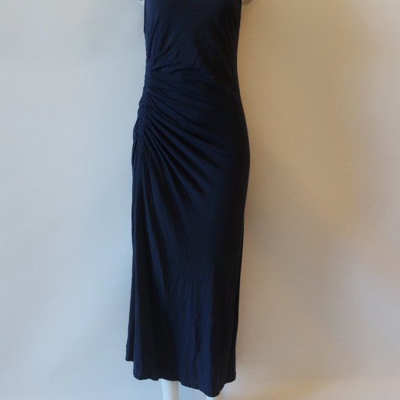 Womens A.L.C. Blue Strappy Ruched Maxi Dress M * - Picture 6 of 11